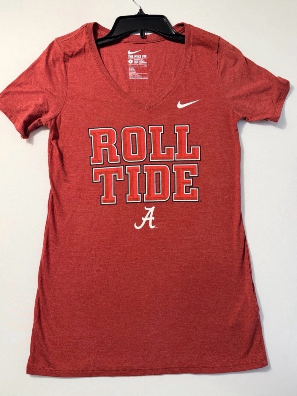 Alabama Roll Tide T Shirt V-neck Nike Women's Size Small